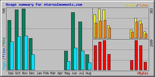 Usage summary for eternalmoments.com